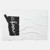 Home State Outline Heart Connecticut Serviette de (Horizontal)