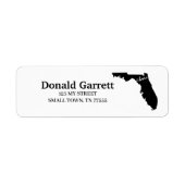 Home State Outline Heart Florida Adres Etiket (Voorkant)