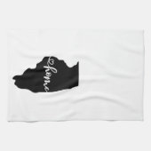 Home State Outline Heart Illinois Kitchen Towel Theedoek (Horizontaal)