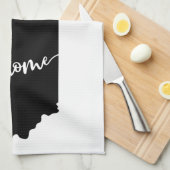 Home State Outline Heart Indiana Serviette de cuis (Quart Plié)
