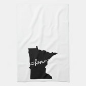 Home State Outline Heart Minnesota Theedoek (Verticaal)