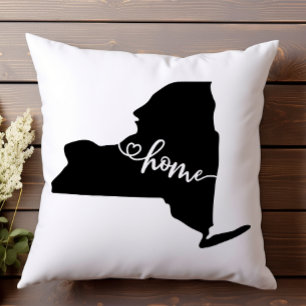 Home State Outline Heart New York Kussen
