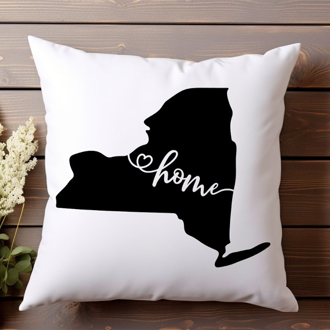Home State Outline Heart New York Kussen (Creator heeft geüpload)