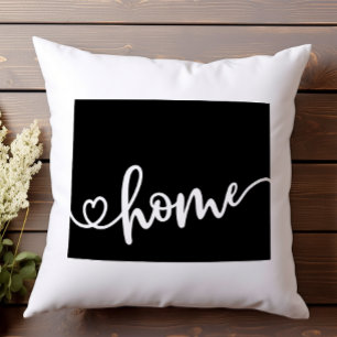 Home State Outline Heart Wyoming Kussen