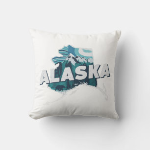 Home State Retro Kleur Alaska Kussen