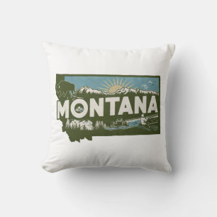 Home State Retro Kleur Montana Kussen