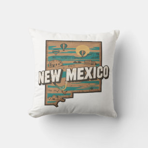 Home State Retro Kleur New Mexico Kussen