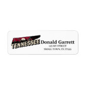 Home State Tennessee Retro Kleurenadres Etiket (Voorkant)
