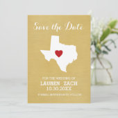 Home State Wedding Save the Date Texas (Staand voorkant)