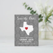 Home State Wedding Save the Date Texas Aankondigingskaart (Staand voorkant)