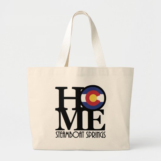 HOME Steamboot Springs Colorado Grote Tote Bag (Voorkant)
