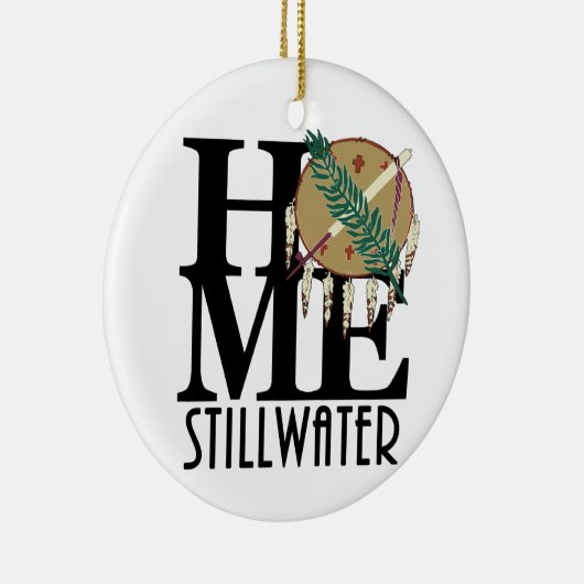HOME Stillwater Oklahoma Keramisch Ornament (Rechts)