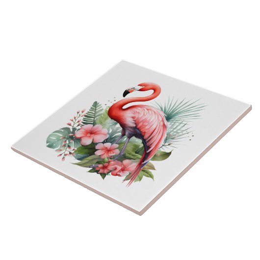 Home Strand Roze Flamingo Liefhebbers Crafting Bus Tegeltje (Zijkant)