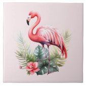 Home Strand Roze Flamingo Liefhebbers Crafting Bus Tegeltje (Voorkant)