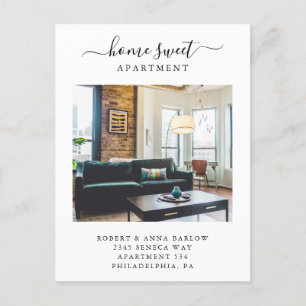Home Sweet Asection New Address Photo Moving Aankondigingskaart