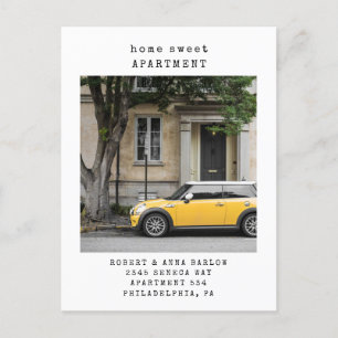 Home Sweet Asection New Address Photo Moving Aankondigingskaart