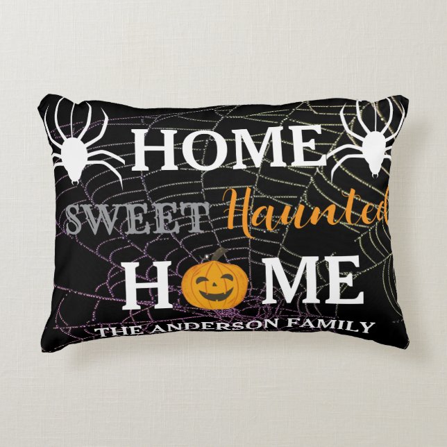 Home Sweet Haunted Home Gepersonaliseerd Accent Kussen (Voorkant)