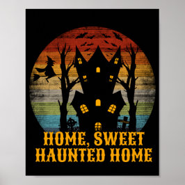 HOME SWEET HAUNTED THME grappig halloween Poster