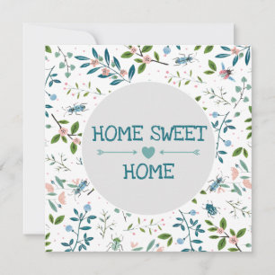 Home Sweet Home Aangepaste Blauwgroen Groene Tuin Kaart