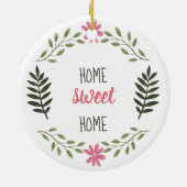 Home Sweet Home - Aangepaste naam en foto Keramisch Ornament (Achterkant)