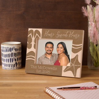 Home Sweet Home Beach Thema Gegraveerde Lijstjes