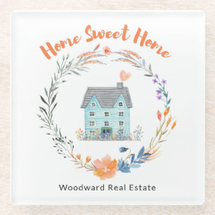 Home Sweet Home Bedankt Nieuwe huiseigenaar Koper Glazen Onderzetter