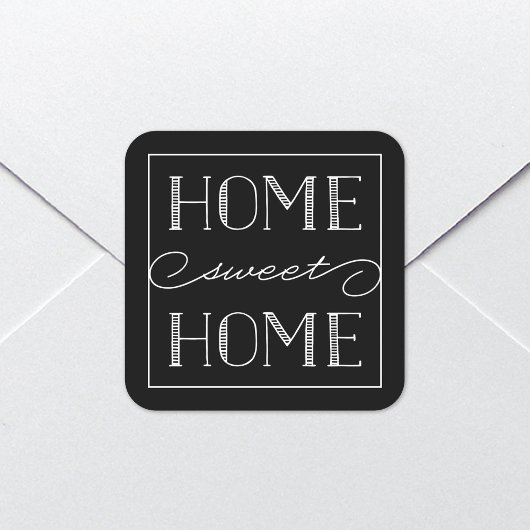 Home Sweet Home Black | Stationery Party Stickers