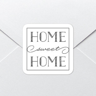 Home Sweet Home Blanc   Stickers de papeterie