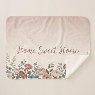 Home Sweet Home Bloemendeken Dekbed Sherpa Deken