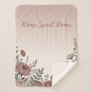 Home Sweet Home Bloemendeken Dekbed Sherpa Deken