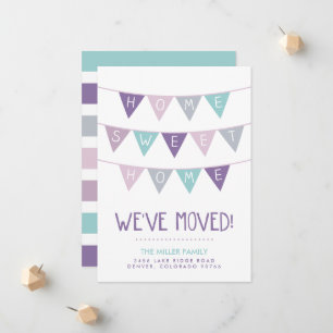 Home Sweet Home Bunting Moving Announcement Aankondiging