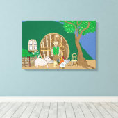 Home sweet home canvas afdruk (Insitu (Houten vloer))