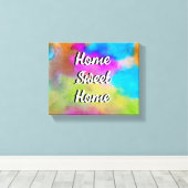 Home sweet home canvas afdruk (Insitu (Houten vloer))