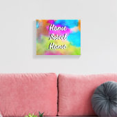 Home sweet home canvas afdruk (Insitu (Woonkamer))