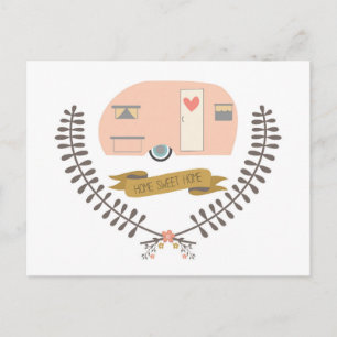Home Sweet Home Carte postale Remorque Vintage Tra