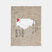 Home Sweet Home | Chicago Illinois Rustic Fleece Deken (Voorkant)