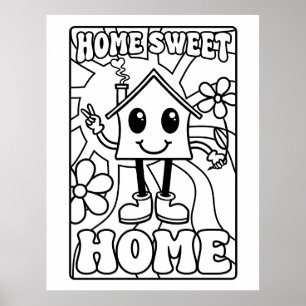 home sweet home COULEUR VOTRE PROPRE POSTER nouvel
