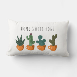 Home Sweet Home Cute Cactus Family Kussen