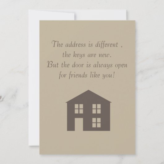 Home Sweet Home Faire-part (Dos)