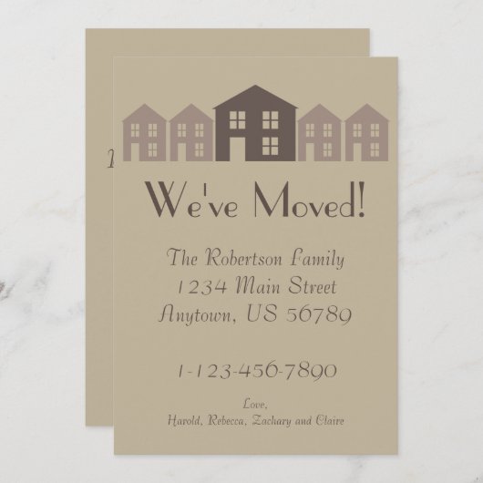 Home Sweet Home Faire-part (Devant / Derrière)