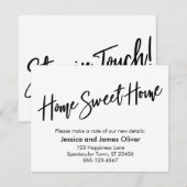 Home Sweet Home Faire-part d'écriture moderne (Devant / Derrière)