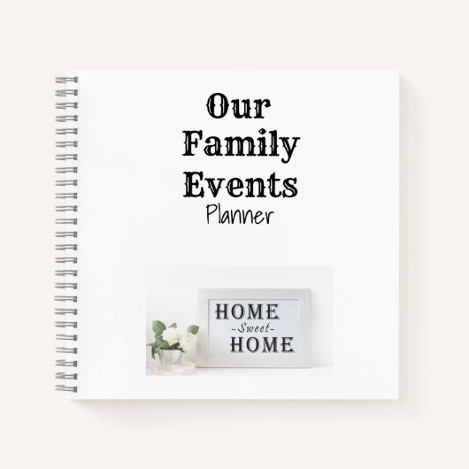 Home Sweet Home Family Events Planner Notitieboek (Voorkant)