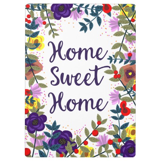 Home Sweet Home Floral Reef Klembord (Achterkant)