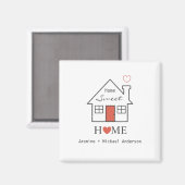 Home Sweet Home gepersonaliseerde Magnet Magneet (Voorkant / Achterkant)