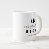 Home Sweet Home Gepersonaliseerde postcode Extra Grote Beker (Voorkant rechts)