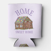 Home Sweet Home Gingerbrood House Holiday Paars Blikjeskoeler (Voorkant)