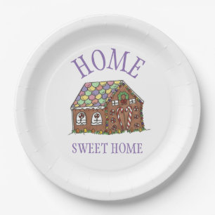 Home Sweet Home Gingerbrood House Holiday Papieren Bordje