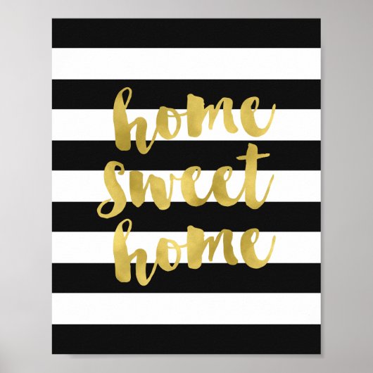 Home Sweet Home Gold | Art Print (Voorkant)