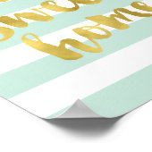 Home Sweet Home Gold et Mint | Impression d'art (Coin)