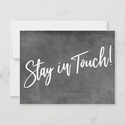 "Home Sweet Home" Grunge Grey Faire-part (Dos)